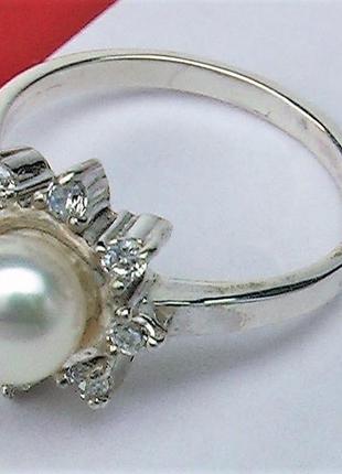 Кольцо перстень серебро 925 проба 3,39 грамма размер 17