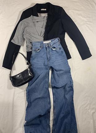 Джинсы, топ, пиджак
