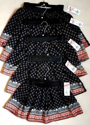 Легкая летняя пышная юбка в этно стиле "lpc girls" франция на 6-14 лет