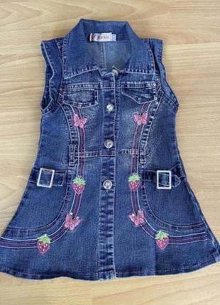 Джинсовий сарафан для дівчинки