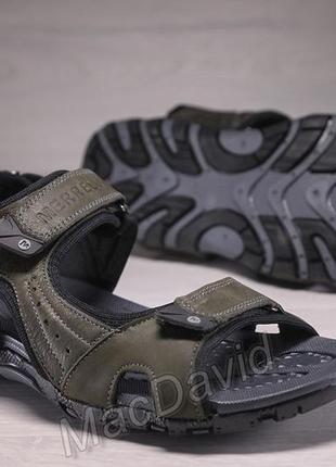 Сандалии мужские кожаные merrell sport olive7 фото