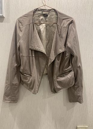 Тонка замшевшая косуха з напиленням розмір s