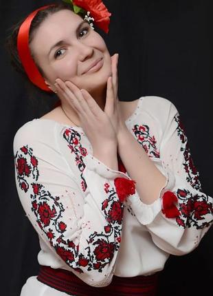 Заколка шпилька у волосся квітка мак і стрічка