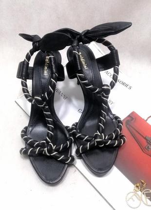 Baldinini кожаные брендовые босоножки на высоком каблуке2 фото