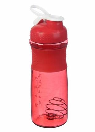Шейкер спортивний 24.5 см (фітнес-пляшка) 760 мл пластиковий з кулькою1 фото