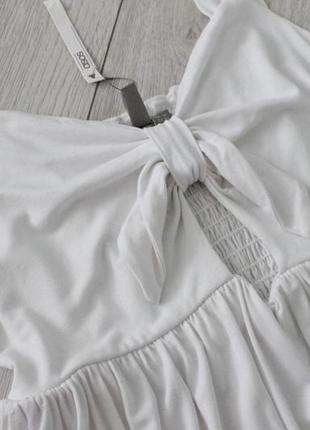 Белое платье / сарафан с бантиком на груди asos2 фото
