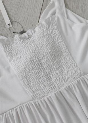 Белое платье / сарафан с бантиком на груди asos6 фото