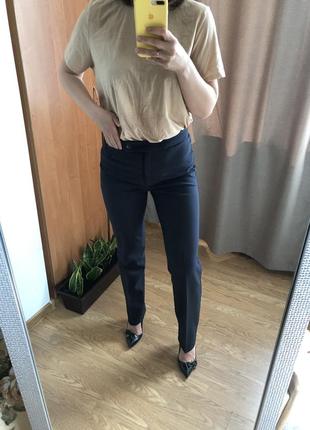 Штани брюки літо класика базові темно-сині