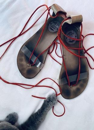 Босоніжки жіночі літні оригінал на шнурівці виробник італія acne studios