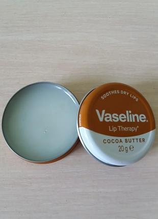 Бальзам для губ з маслом какао vaseline lip therapy cocoa butter 20 г2 фото