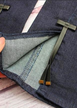Джинсовые кюлоты гуess🔻 новые оригинал джинсы клеш широкие джинсы, бриджи шорты футболка5 фото