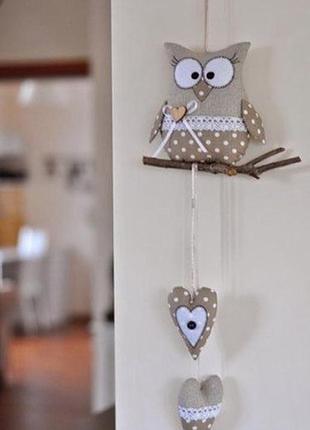 🦉декор детской, текстильные совушки 5