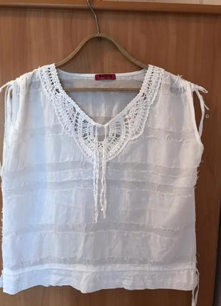 Натуральная летняя  блузка, кофточка, рубашка, топ