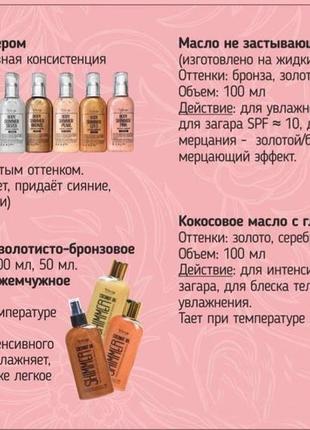 Масло для засмаги з мерехтінням шиммером body shimmer coconut oil 🌴7 фото