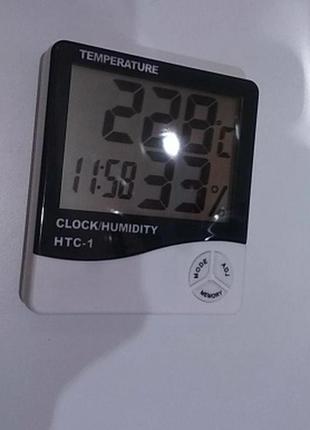 Годинник. гігрометр - цифровий термометр. метеостанція.2 фото