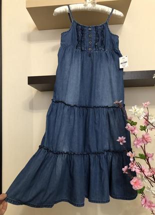 Летний джинсовый сарафан, летнее платье на бретельках,