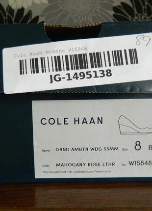 Cole haan grand ambition wedge pumps туфли кожаные 38 38.59 фото