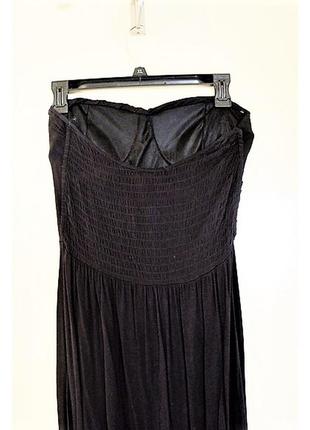 Длинное черное платье в пол с оголенными плечами l на 46-48р4 фото