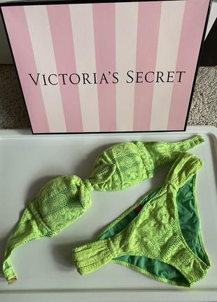 Купальник victoria's secret яскравий неон . трендовий зелений