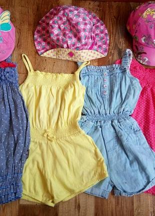 Пісочники рамперы чоловічки боді 1-2 роки. панамочки і кепки до комплектів.