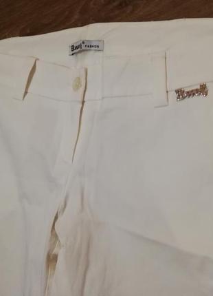Белые брюки женские брюки женские белое лето короткие тянуться4 фото