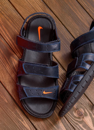 Мужские кожаные сандалии acg blue  55 син