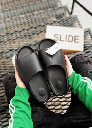 Тапки adidas yeezy slide black2 фото