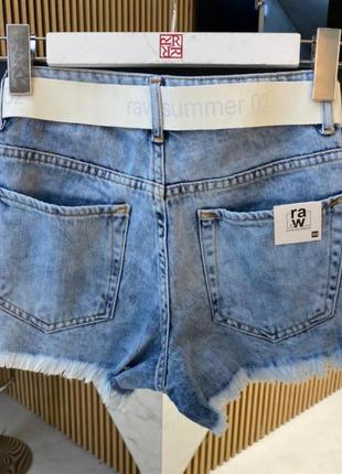 Джинсовые шорты с ярким принтом, люкс качество стамбул, размер хс.