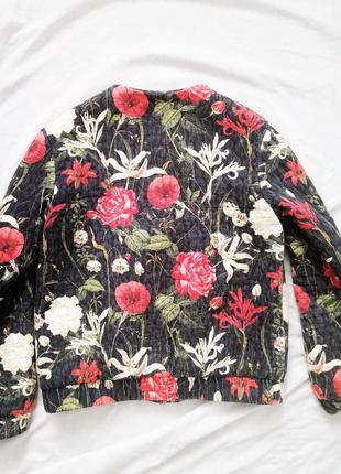 Куртка mango бомбер ветровка цветочный принт2 фото