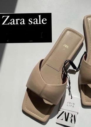 Шлёпки шлёпанцы тапочки тапки кожаные натуральная кожа сандали zara оригинал4 фото