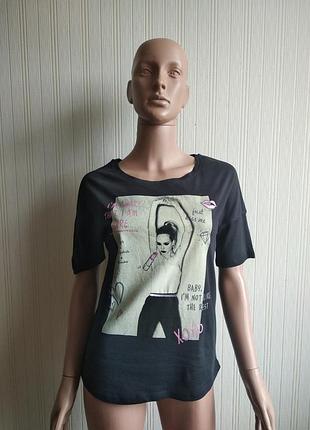 Женская черная футболка  only размер xs