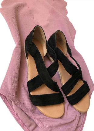 Босоножки натур замша