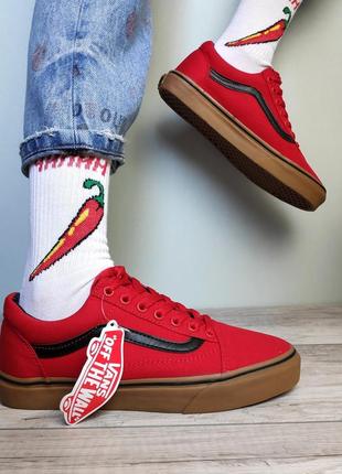 Vans old skool red torro красные кеды вэнс червоні кеди венс олдскул