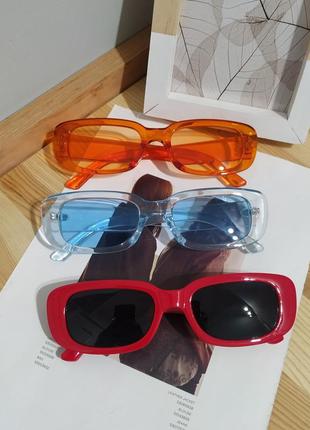 Тренд оранжевые очки солнцезащитные узвие ретро 60-е окуляри помаранчеві сонцезахисні6 фото