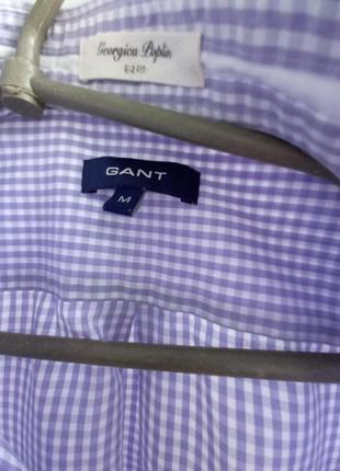 Gant. сорочка в клітку фіолетову5 фото