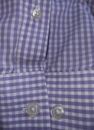 Gant. сорочка в клітку фіолетову6 фото
