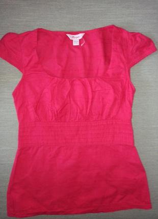 Блуза рожева малинова monsoon бавовна розмір s1 фото