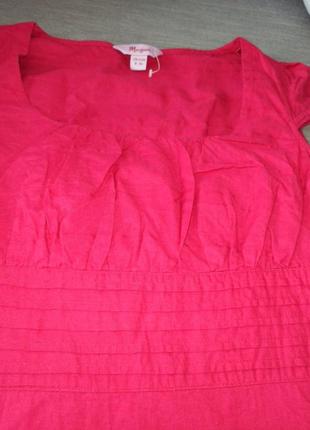 Блуза  розовая малиновая monsoon хлопок размер s3 фото