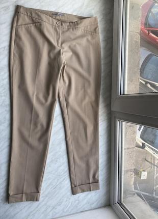 Бежевые брюки штаны классика и кэжуал размер м-с