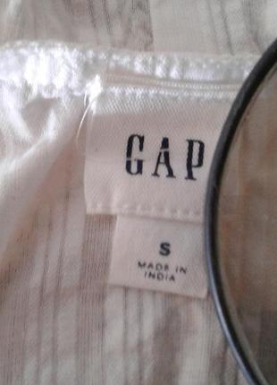 Белоснежный хлопковый топ ,блузка без рукавов с воланом у ворота gap5 фото