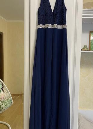 Длинное нарядное платье камня кружевное выпускной вечерний nelly asos9 фото