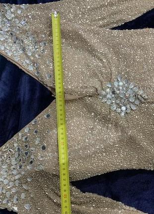 Sherri hill плаття золото беж камені стрази swarovski як нове7 фото