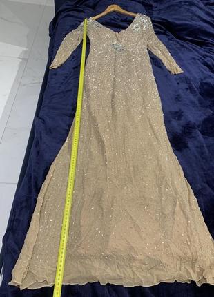 Sherri hill плаття золото беж камені стрази swarovski як нове10 фото