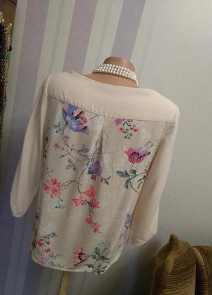Блуза в цветах вискоза рубаха от mexx3 фото