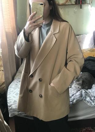 Легкое пальто-жакет, двубортный пиджак, блейзер6 фото