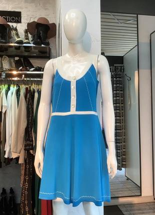 🦋синє літнє плаття сукня yuka paris p.40,38 нові з біркою