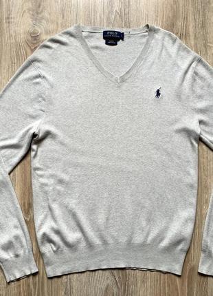 Чоловічий бавовняний светр, пуловер polo ralph lauren pima cotton