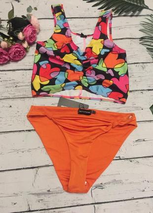 Asos prettylittlething купальник роздільний топ майка