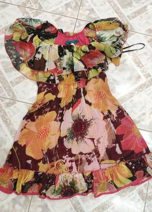 Легкое ,красивое шифоновое платье1 фото