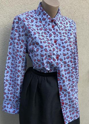 Женская,классическая рубашка в принт,большой размер,премиум бренд,германия8 фото